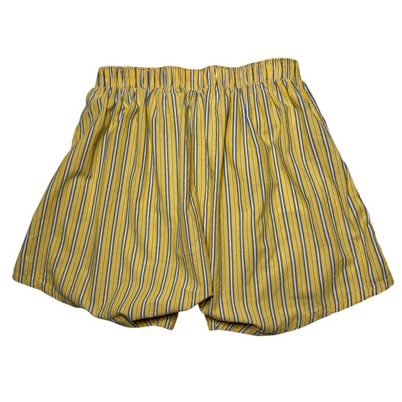 Polo Ralph Lauren Yellow Striped Classic Fit Preppy Cotton Boxer Shorts Lounge M - Picture 2 of 11